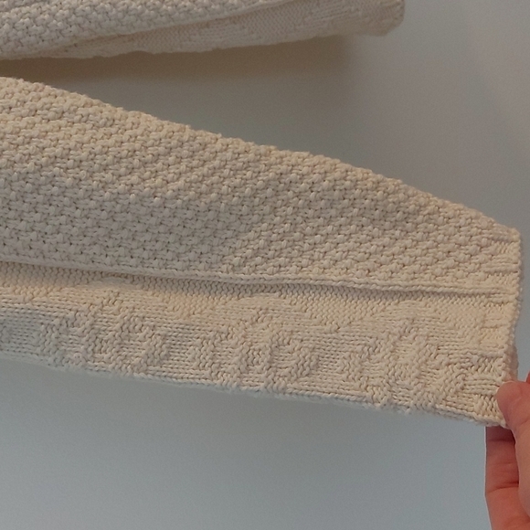 Vintage Binghamton Knitting Co. Aran Knit Hooded Sweater Oversized 100% Cotton - Picture 6 of 6